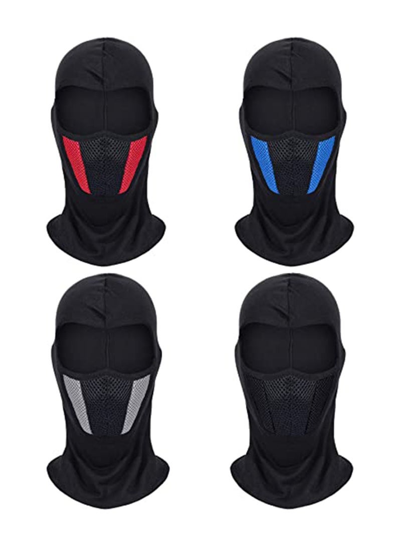 4 Pieces Ski Mask Balaclava Face Mask for Winter Full Face Cover Designed with 1 Hole and Breathing Holes for Men Women Windproof Winter Hat Cold Weather Protection for Motorcycle Riding Bike Cycling - Image 1